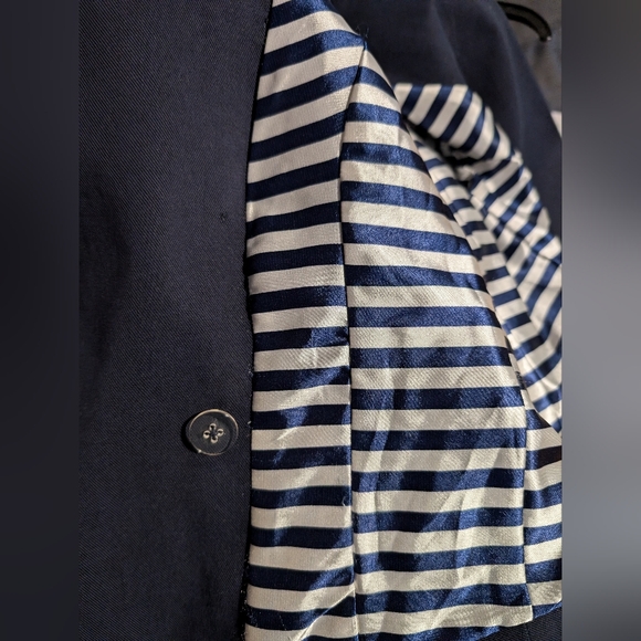 Guess Women's Navy Blazer with Gold Buttons - Picture 8 of 9